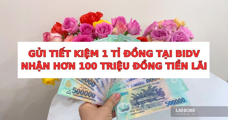 Gửi tiết kiệm 1 tỉ đồng 24 tháng tại BIDV nhận lãi suất tới 106 triệu đồng