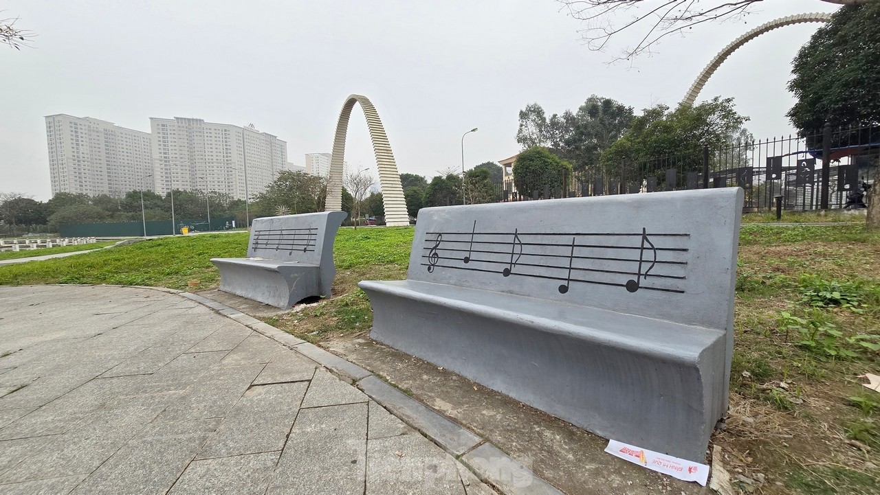 Estado actual del parque con forma de guitarra valorado en 200 mil millones de dongs en Hanoi foto 18