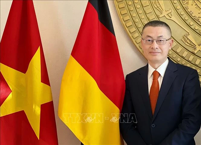 Ambassadeur du Vietnam en République fédérale d'Allemagne Vu ​​Quang Minh. (Photo : Manh Hung/journaliste de VNA en Allemagne)