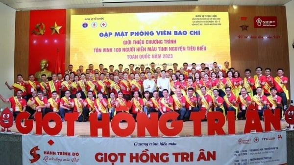 Nhiều hoạt động tôn vinh 100 người hiến máu tiêu biểu toàn quốc năm 2023