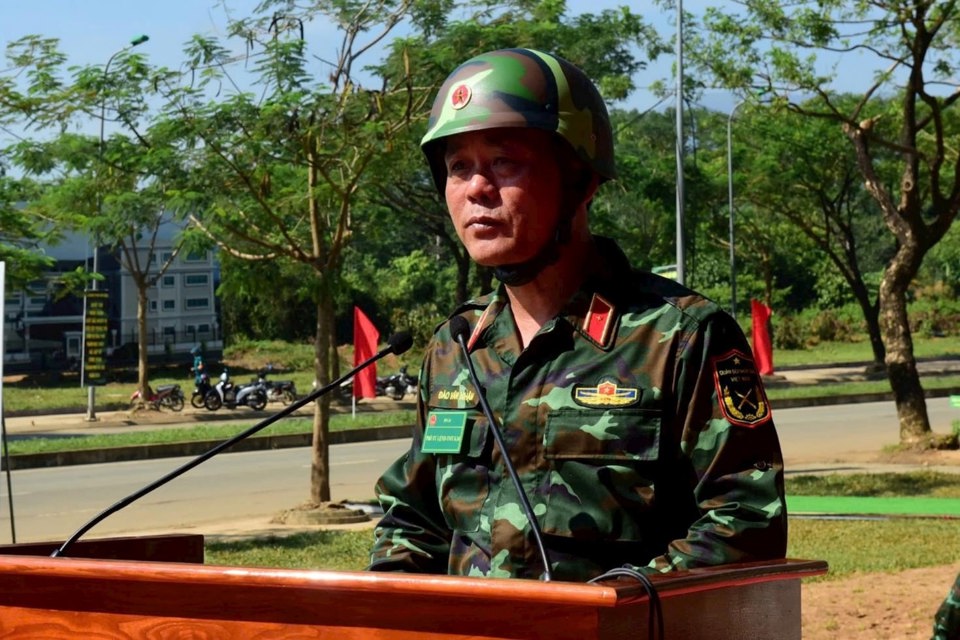 Major General Dao Van Nhan - Deputy Commander and Chief of Staff of Hanoi Capital Command introduced the exercise.