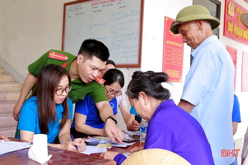 ตำรวจห่าติ๋ญเปิดใช้งานบัญชีระบุตัวตนทางอิเล็กทรอนิกส์แล้วกว่า 859,000 บัญชี