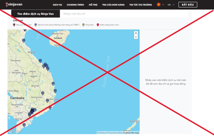 La compagnie maritime Ninja Van supprime une carte erronée de la souveraineté maritime et insulaire du Vietnam - 1