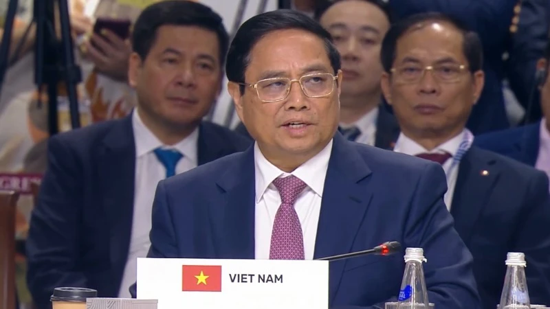 Prime Minister Pham Minh Chinh speaks at the Plenary Session of the 2024 BRICS Leaders' Meeting