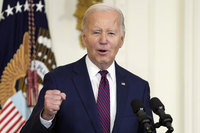 Tổng thống Mỹ Joe Biden phát biểu tại Nhà Trắng ngày 19/1. Ảnh: AP