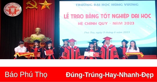 Hung Vuong University held the closing ceremony and awarded regular university degrees in 2023