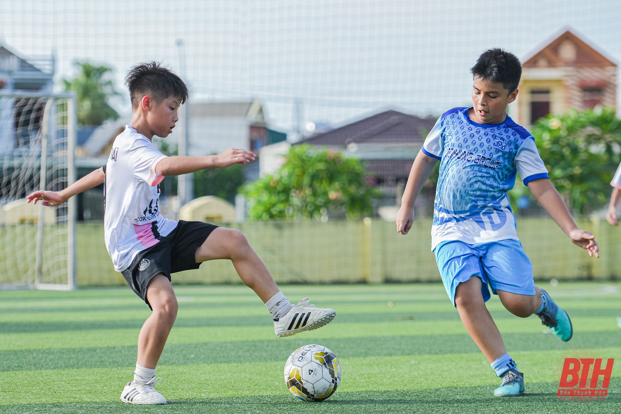 Dong Son, de la categoría Sub 10, aspira a llegar lejos en el Torneo de Fútbol Infantil de la Copa de Periódicos Thanh Hoa 2023