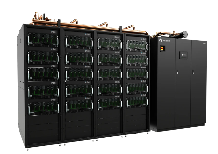 Vertiv hợp tác với Intel tạo ra giải pháp làm mát bằng chất lỏng cho nền tảng AI Accelerator