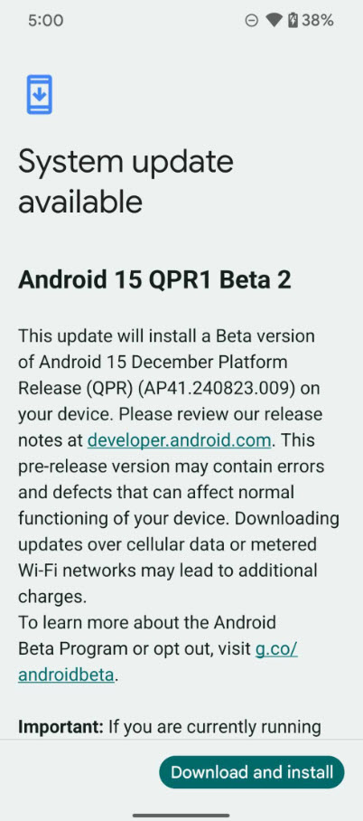 Google lanza Android 15 QPR1 Beta 2, corrige la batería del GPS y mejora la conectividad imagen 2