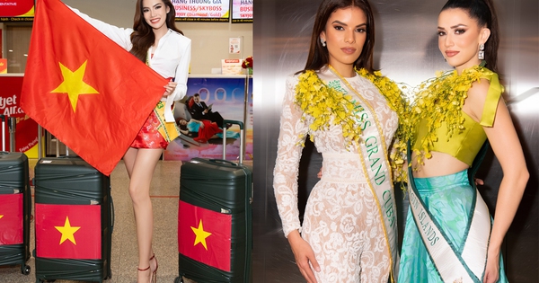 Miss Grand International beauties arrive at Noi Bai airport