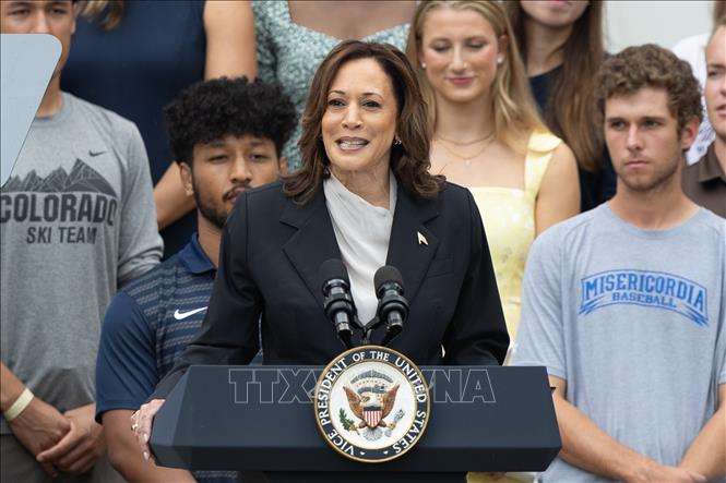 Elecciones estadounidenses 2024: la estatua de Kamala Harris en la mano, foto 3