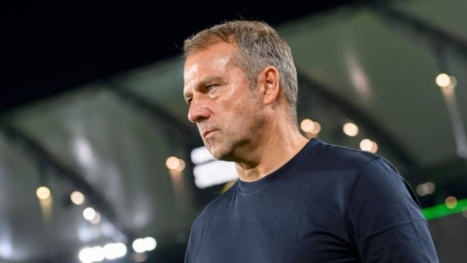 Hansi Flick in the 1-4 loss to Japan on September 9 - his last match as head coach of the German national team. Photo: imago