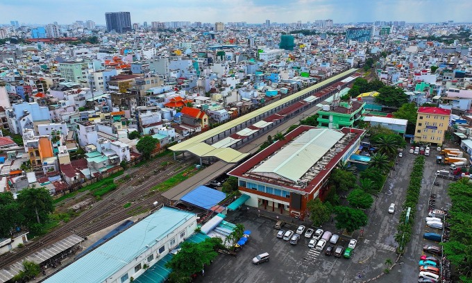 Panoramic view of Saigon station from above. Photo: Quynh Tran