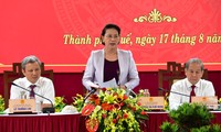 Die Vorsitzende der Nationalversammlung, Nguyen Thi Kim Ngan, spricht am 17. August 2019 bei einer Arbeitssitzung mit der Provinz Thua Thien Hue.