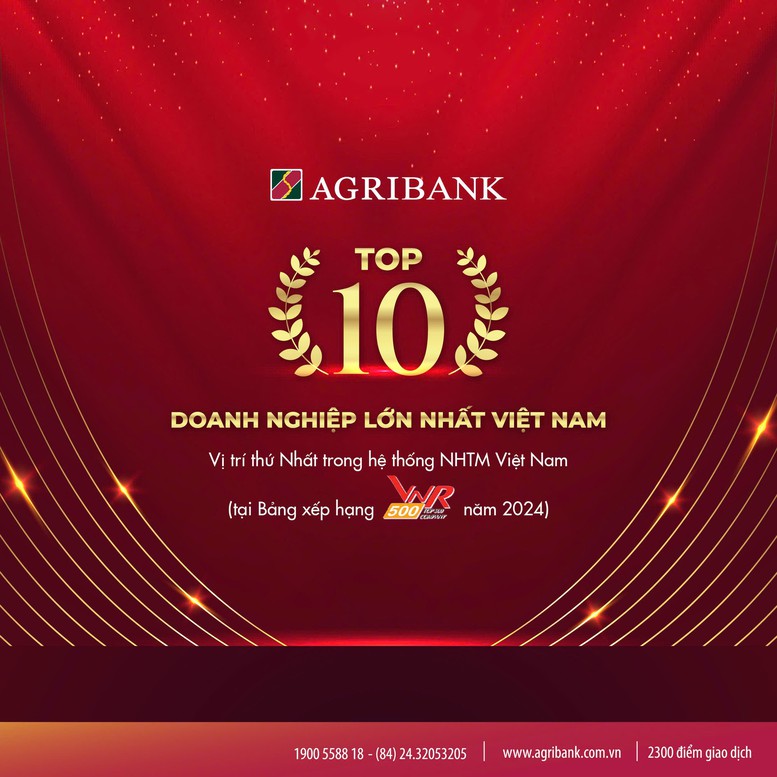 Agribank - TOP10 Largest Enterprises in Vietnam in 2024