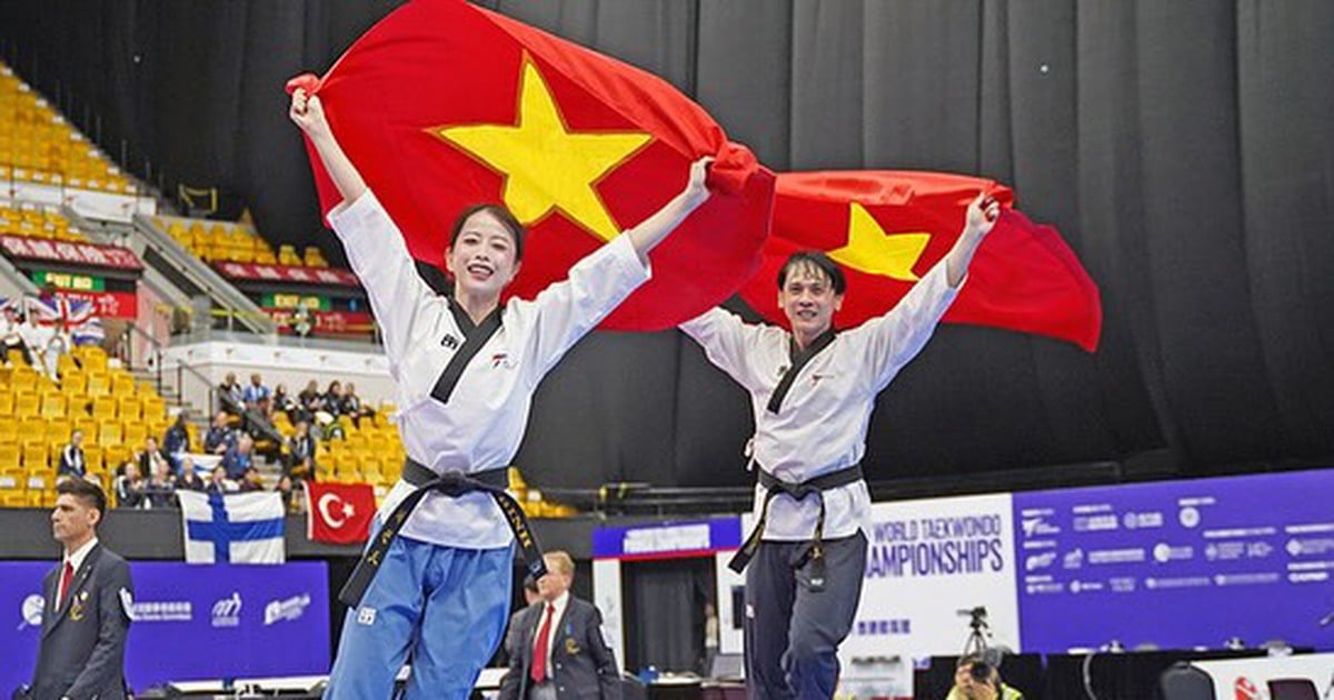 무술가 차우 투옛 반(Chau Tuyet Van)이 세계 태권도 선수권 대회에서 또 다른 금메달을 획득했습니다.