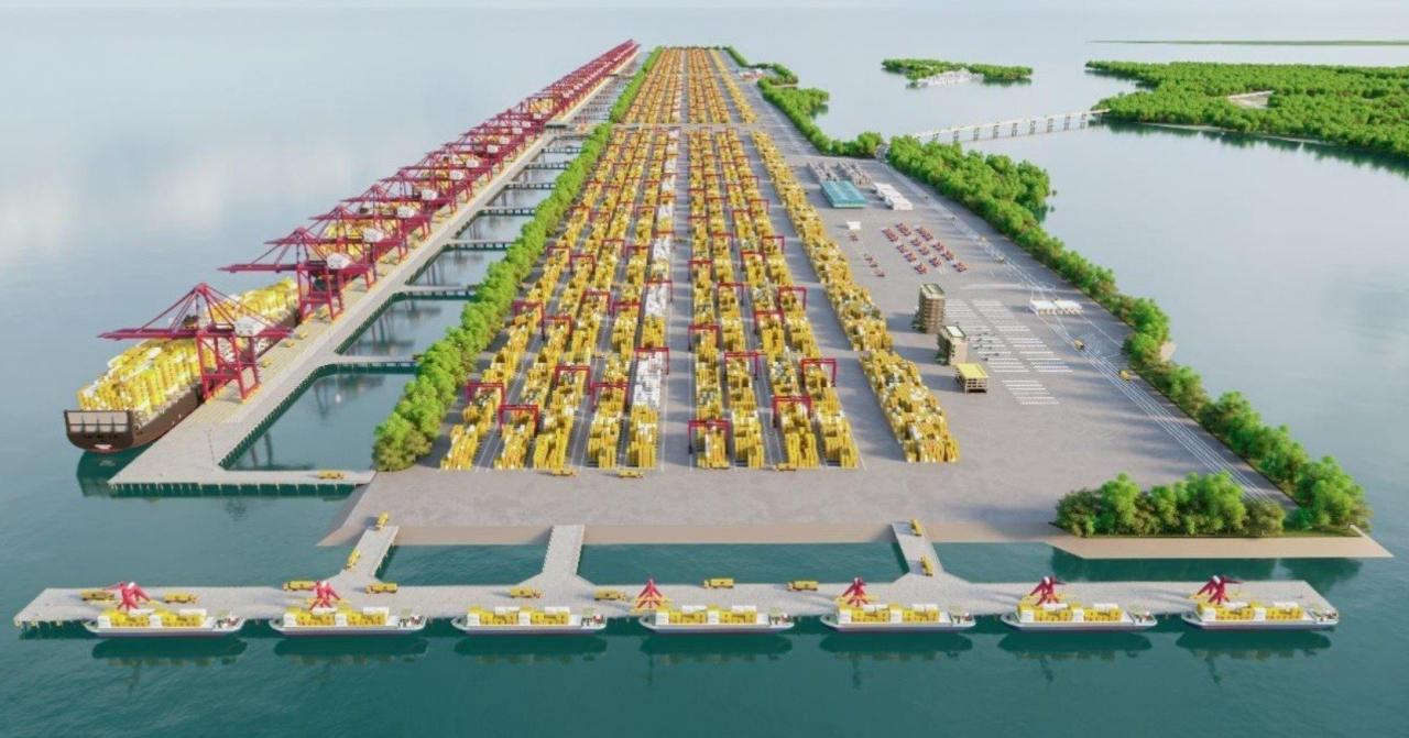 Phố cảnh Cảng trung chuyển quốc tế Cần Giờ. Ảnh: Portcoast cung cấp