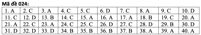 Respuestas del examen de inglés de décimo grado en Hanoi - 7