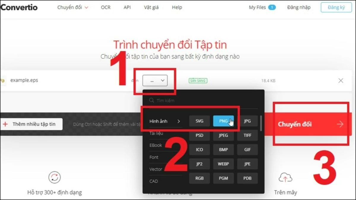 Mở và chuyển file EPS sang PSD, PNG nhanh chóng và tiện lợi