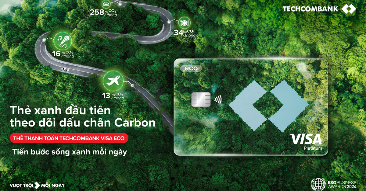 Techcombank ra mắt thẻ xanh đầu tiên theo dõi dấu chân carbon