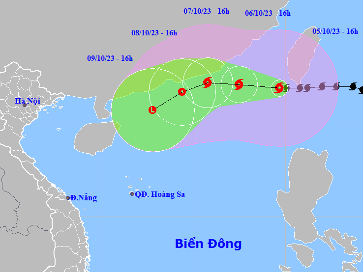 Bão cấp 12 vào Biển Đông