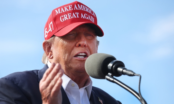 Cựu tổng thống Mỹ Donald Trump tại Vandalia, Ohio, hôm 16/3. Ảnh: AFP