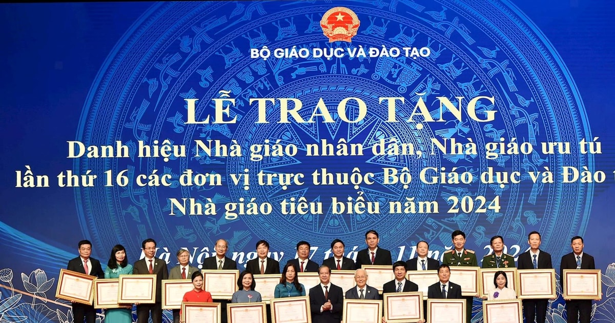 Gần 1.200 nhà giáo được phong tặng danh hiệu Nhà giáo nhân dân, Nhà giáo ưu tú năm 2024