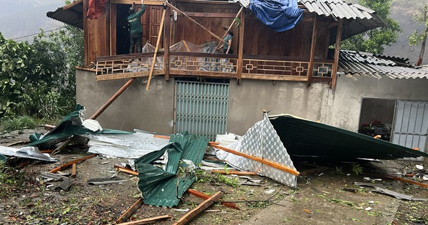 41 casas en Thanh Hoa perdieron sus techos debido a tormentas eléctricas, tornados y granizo