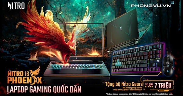 Sắm laptop gaming 2023 Nitro 16 Phoenix RTX 4050 nhận Nitro gears trị giá 7 triệu đồng