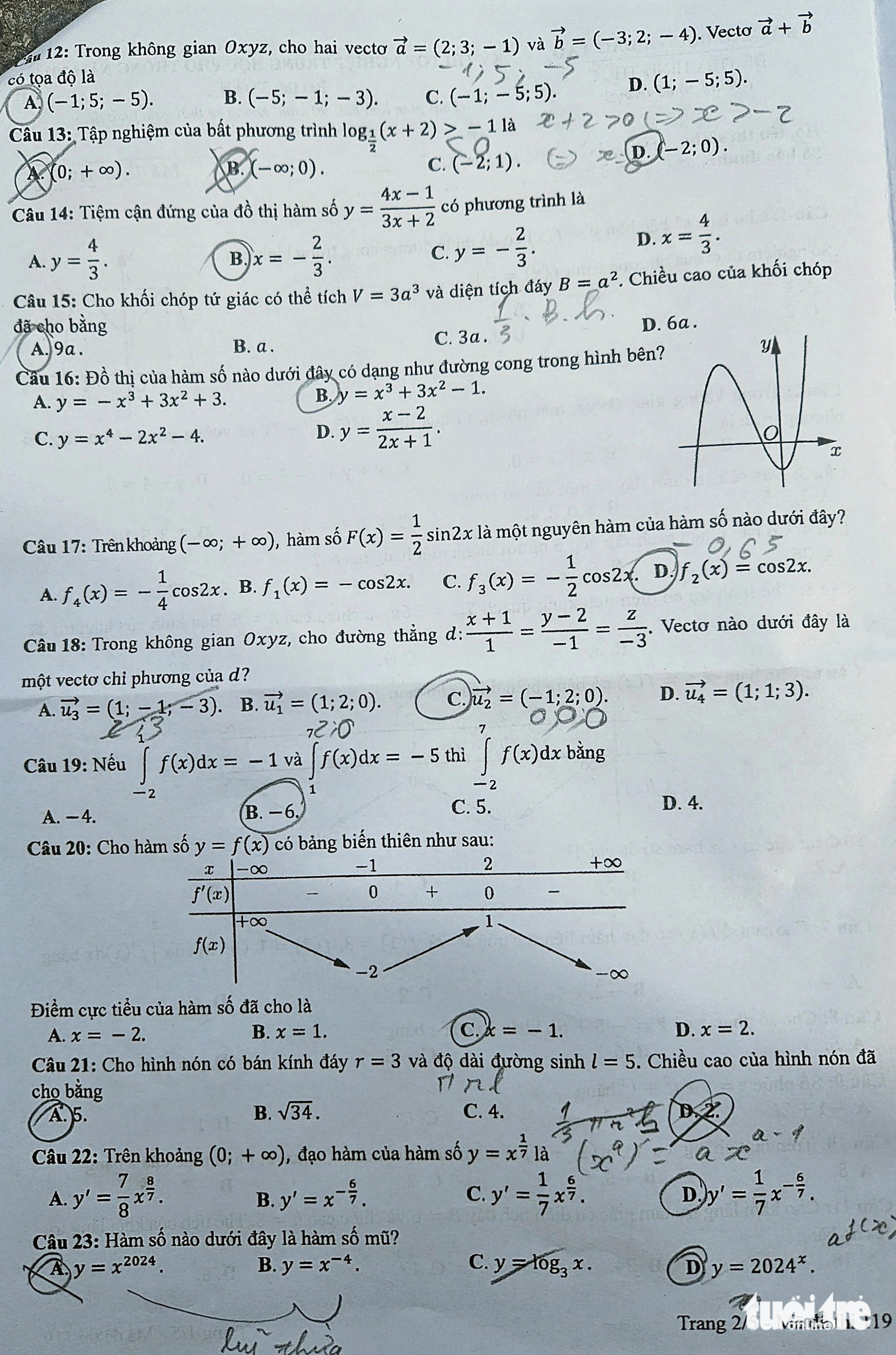 Đã có đề thi toán kỳ thi tốt nghiệp THPT 2024, nhiều thí sinh nói đề vừa sức- Ảnh 3.