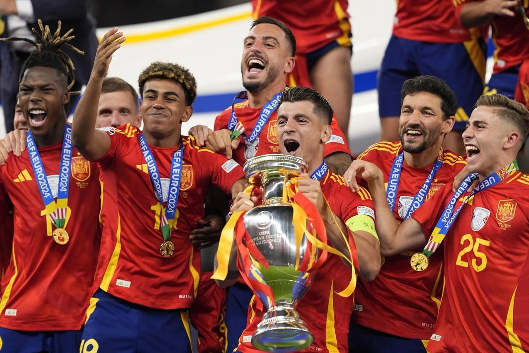 The moment Spain lifted the Euro 2024 Championship Cup