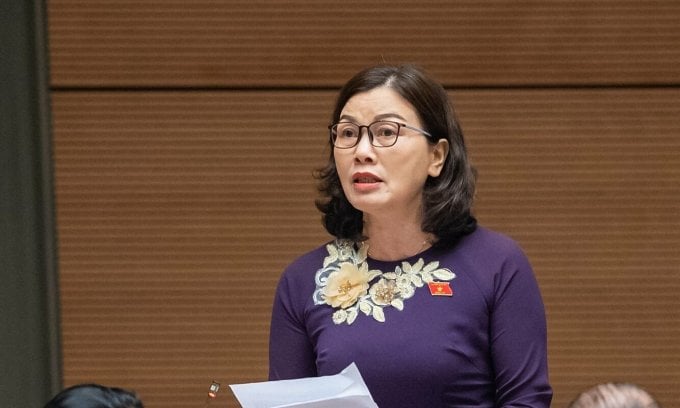 Generalmajor Nguyen Thi Xuan, ständiges Mitglied des Nationalen Verteidigungs- und Sicherheitsausschusses. Foto: National Assembly Media