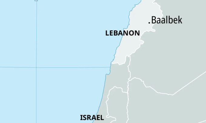 Vị trí thành phố Baalbek. Đồ họa: Britannica