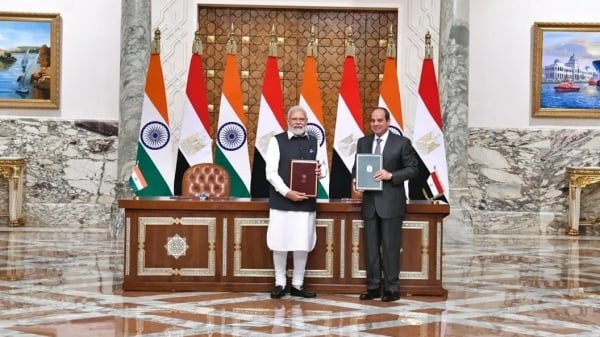 Indien und Ägypten werden offiziell strategische Partner und feiern damit das 75-jährige Bestehen diplomatischer Beziehungen