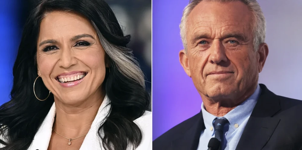 Bà Tulsi Gabbard (bên trái) và ông Robert F. Kennedy, Jr. Ảnh : Getty Images