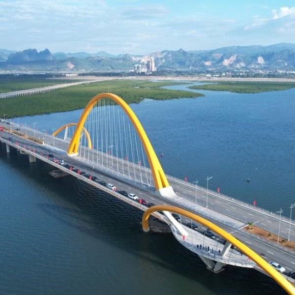 Inauguración del puente de 1.700 billones de VND que une las dos orillas de la bahía de Cua Luc