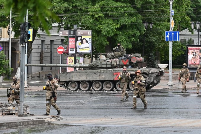 Soldados de Wagner en las calles de Rostov del Don (Rusia) el 24 de junio. Foto: Reuters