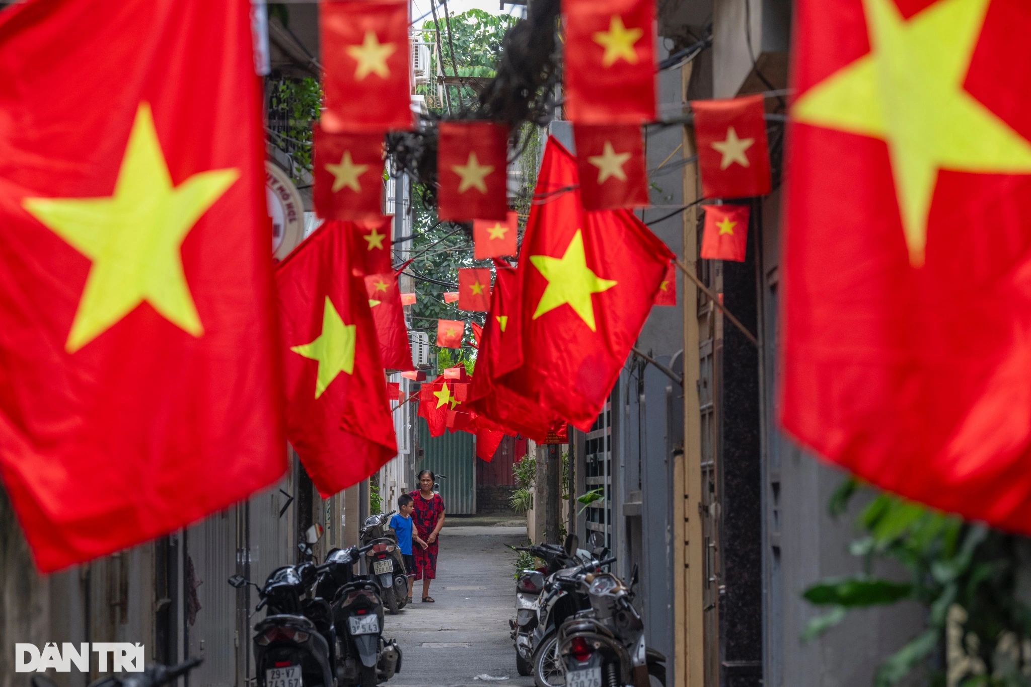 The streets of the capital are filled with national flags to celebrate National Day September 2nd.