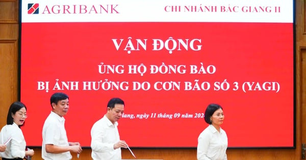 Cán bộ, người lao động Agribank ủng hộ 01 ngày lương khắc phục hậu quả bão số 3