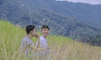 Young people check-in at miniature 'Ha Long Bay' in Da Nang