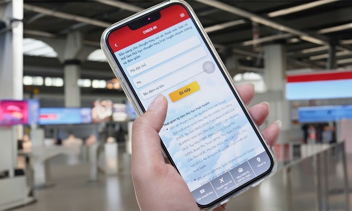 Vietjet khuyến khích hành khách check-in trực tuyến cao điểm hè