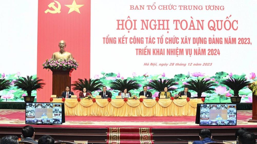 National conference to review Party building work in 2023 and deploy tasks for 2024. Photo: VNA