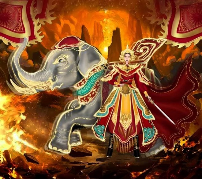 Ibu Trung menyampaikan kata-kata Ibu Trieu dan pelajaran untuk taman bermain budaya