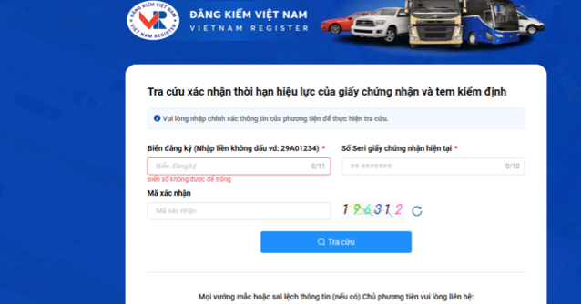 Cách tra cứu Giấy xác nhận tự động gia hạn chu kỳ kiểm định xe ô tô gia đình