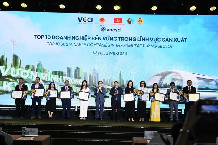 Top 10 doanh nghiệp bền vững trong lĩnh vực sản xuất.