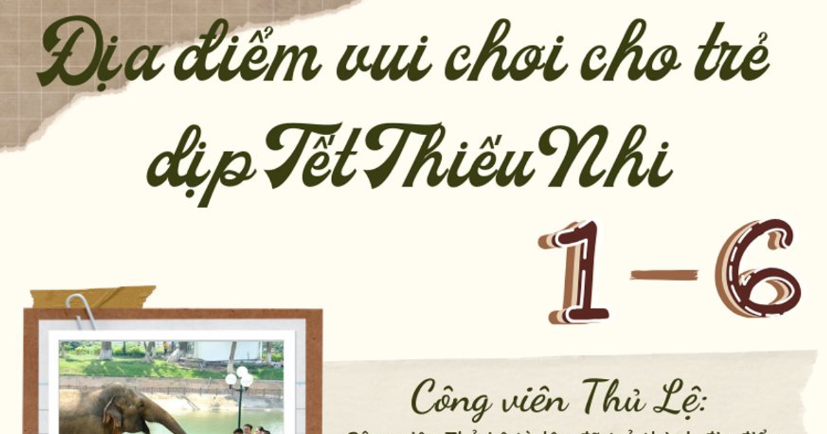 Gợi ý địa điểm vui chơi cho trẻ em dịp Tết Thiếu nhi 1-6