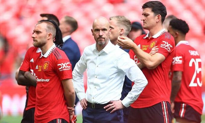 Trainer Erik ten Hag nach dem FA-Cup-Finale in Wembley am 3. Juni 2023. Foto: Reuters