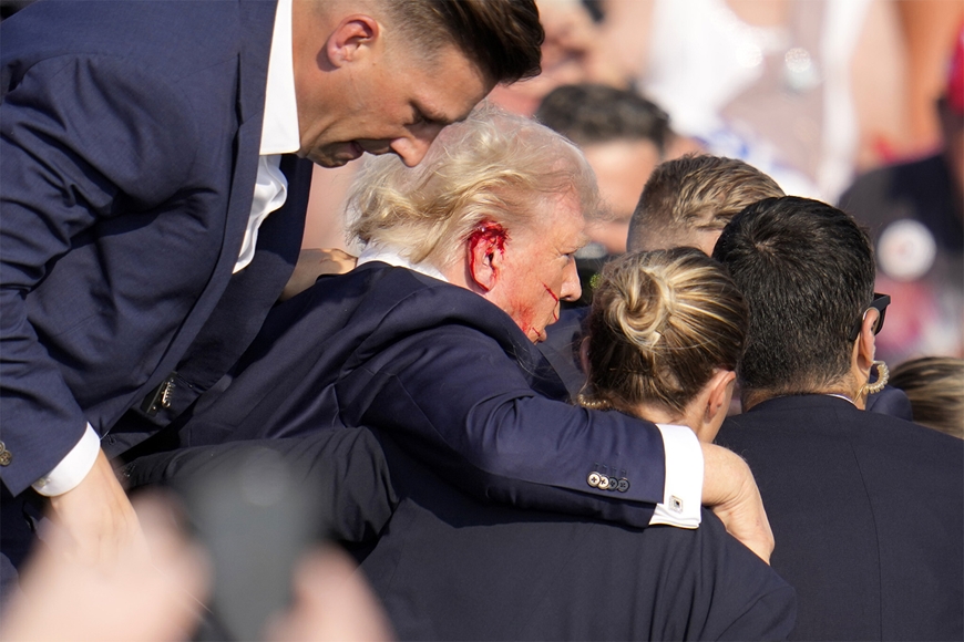 L'ancien président américain Donald Trump s'exprime après la fusillade