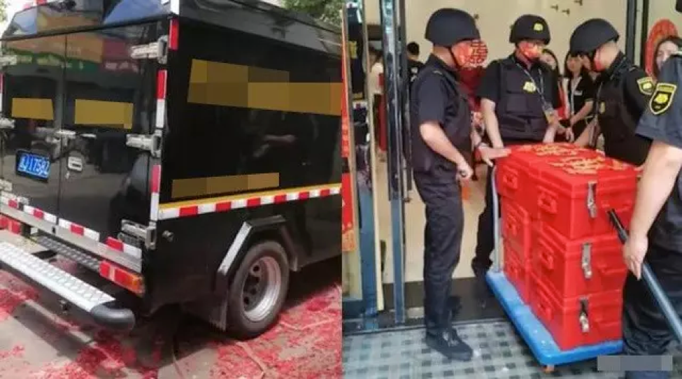 Thuê xe bọc thép chở tiền, vàng làm sính lễ ở Trung Quốc - Ảnh 2.