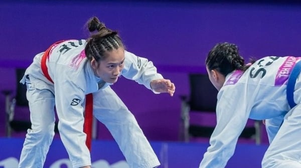 La delegación deportiva de Vietnam ganó la medalla de bronce en jiu-jitsu femenino de 48 kg